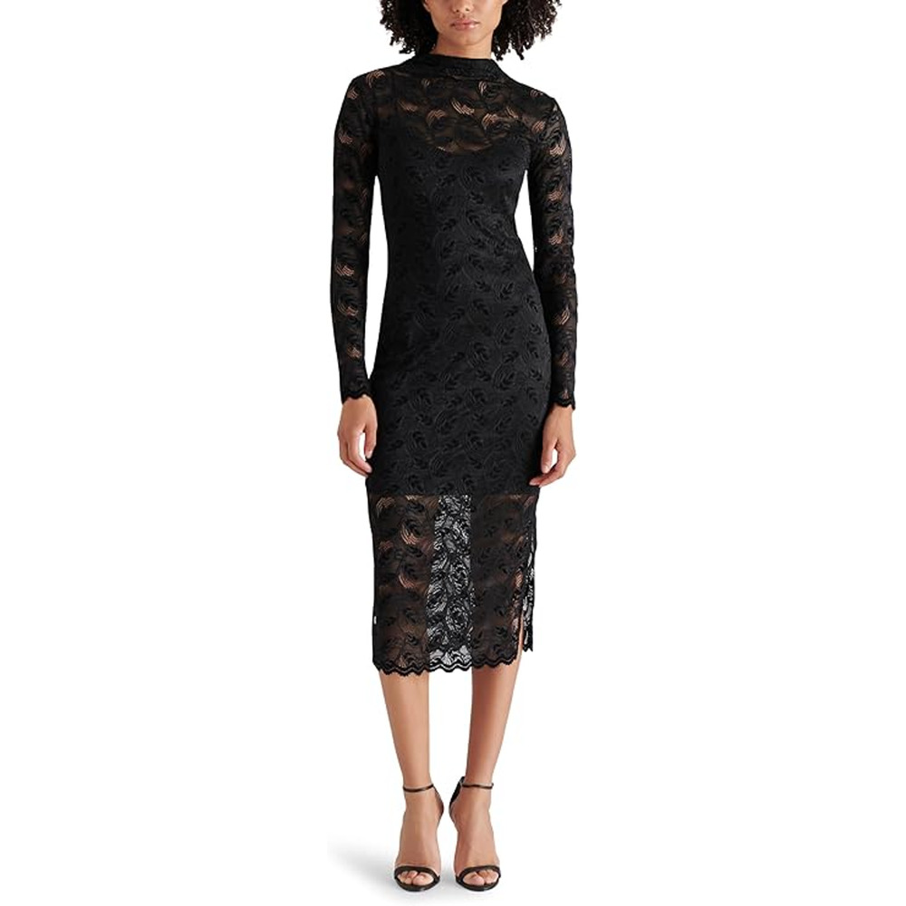 Women's Whimsigoth Lace Sheer Dress Victorian Fairy Witchy Cocktail Gown Large
